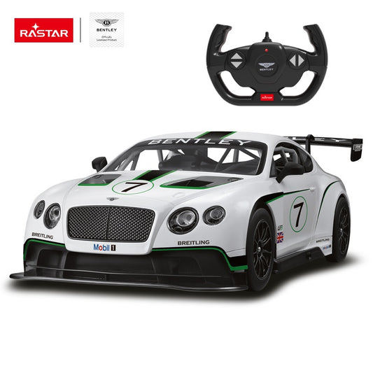 70600 Rastar RC 1:14 Bentley Continental GT3 Kids Remote Control Toy Car - White