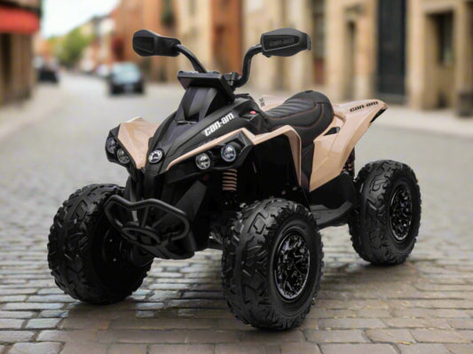 New Licensed Cam-Am Maverick 24V Kids Electric Ride on Quad ATV Renegade - Khaki