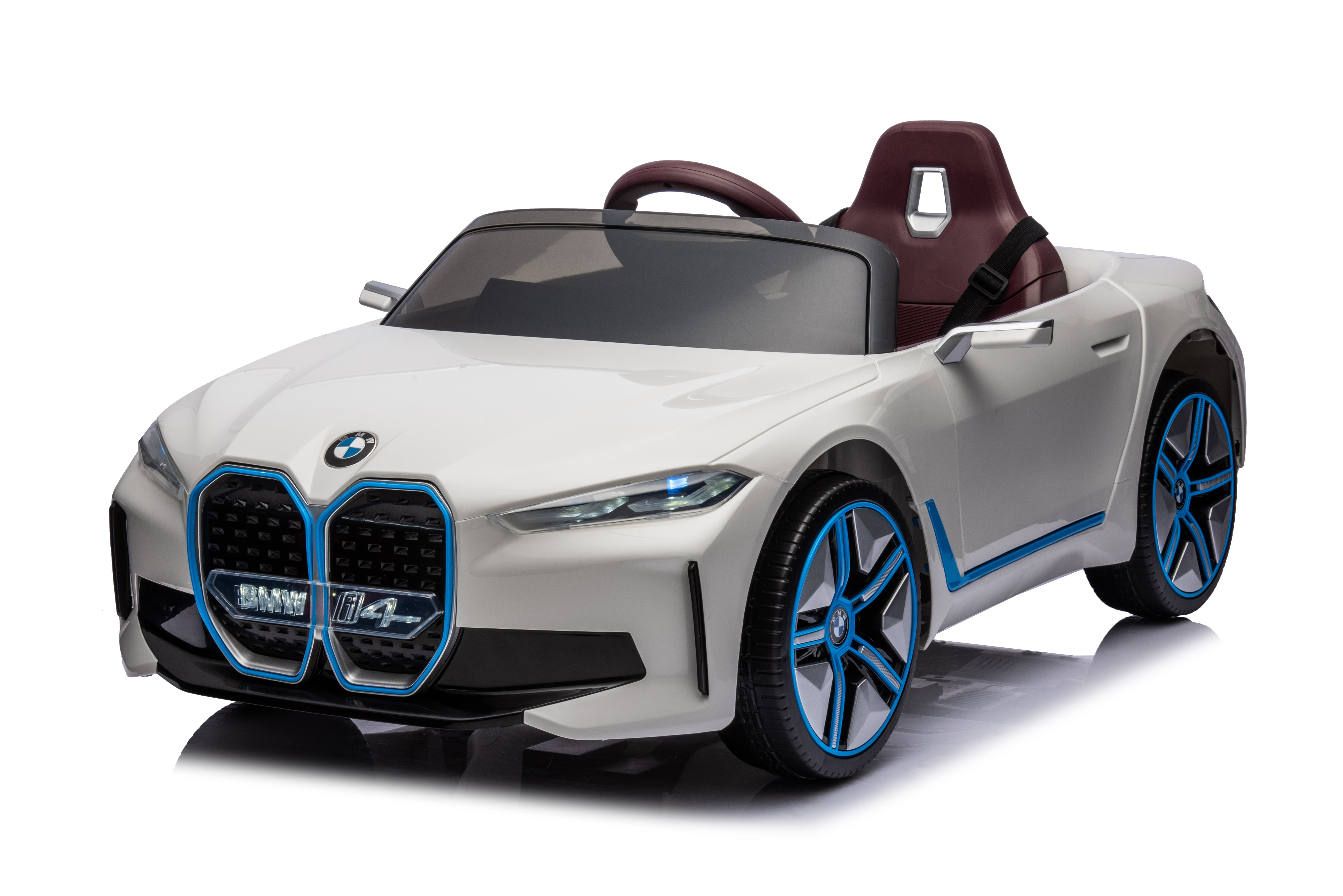 Licensed BMW i4 Electric 12V Kids Ride on Toy Car With Remote - White ...